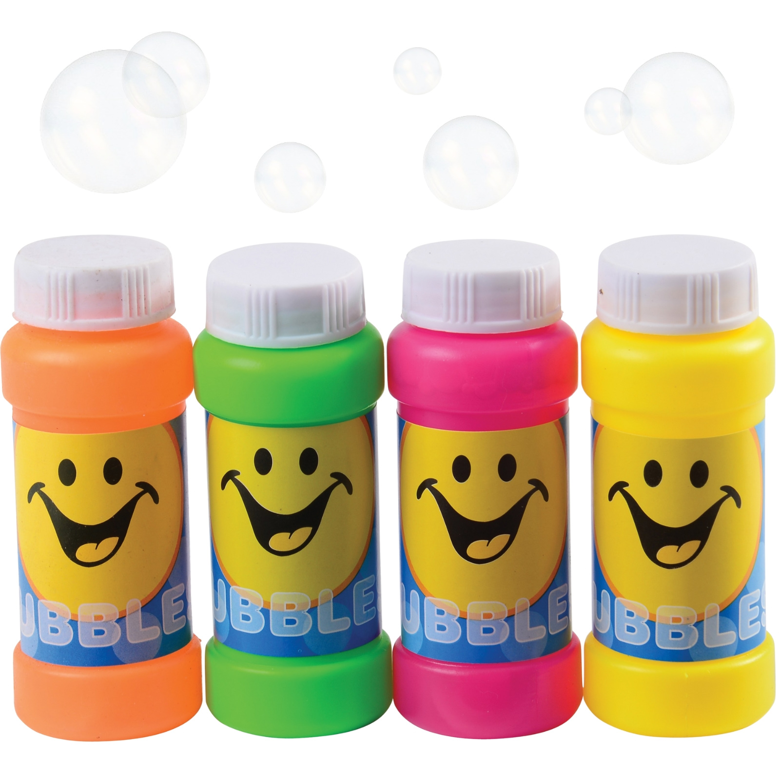Smiley Face Bubble Bottles (Pack of 12) 