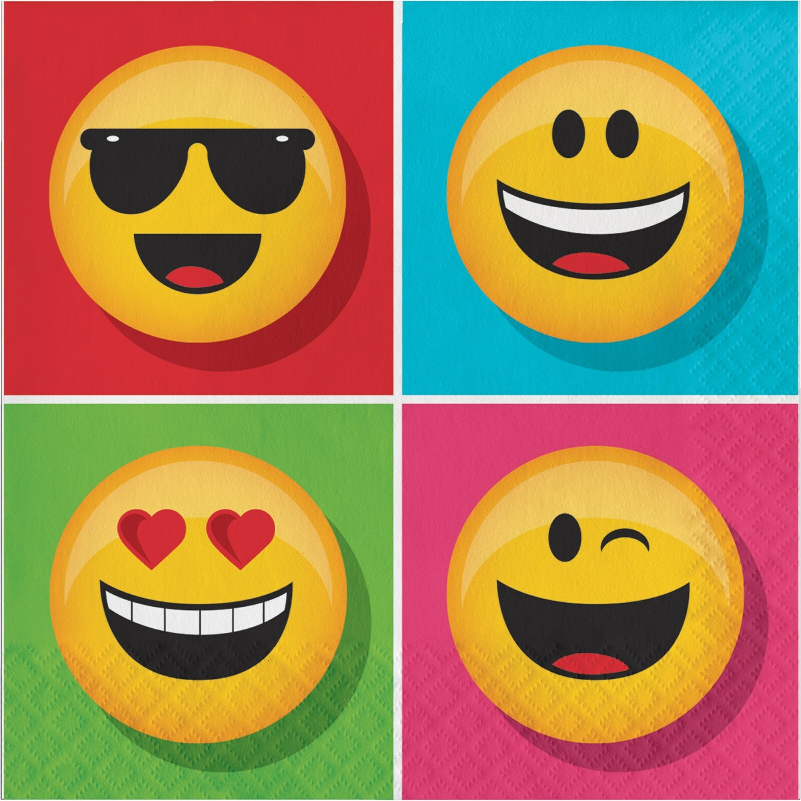 Emoji Large Napkins / Serviettes (Pack of 16)
