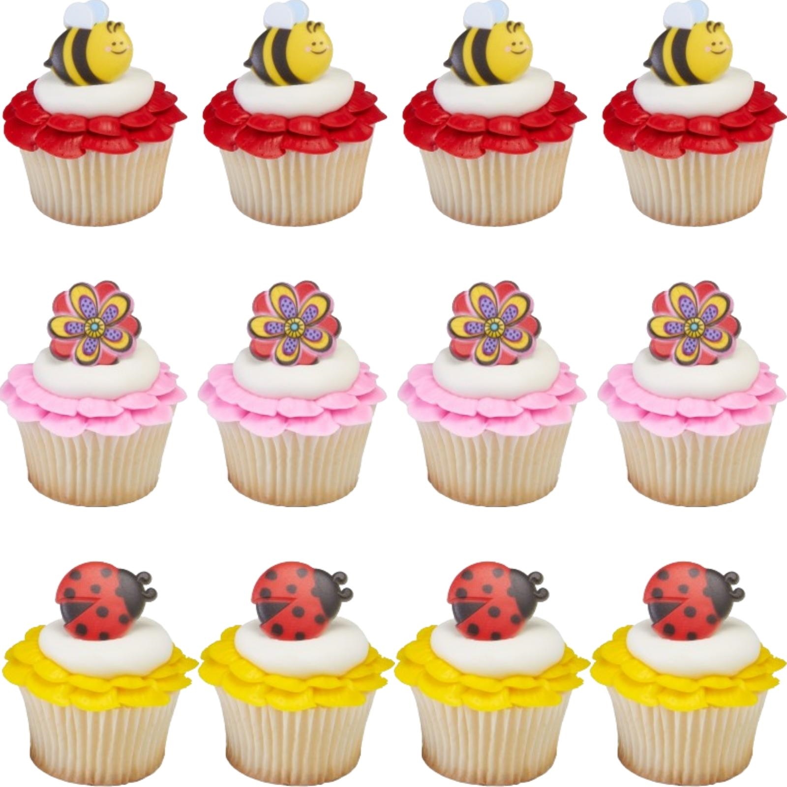 Spring Has Blossomed Cupcake Rings (Pack of 12)