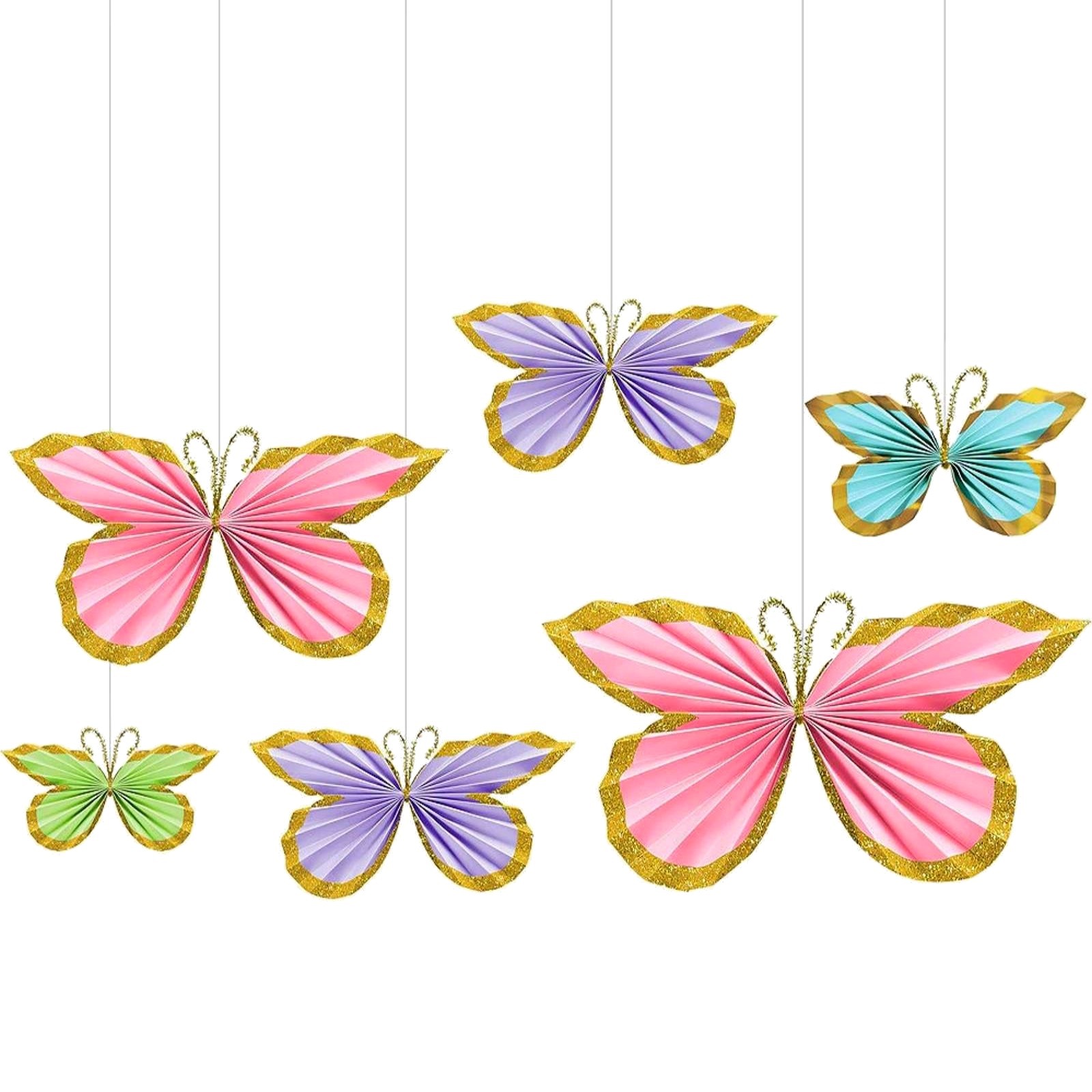 Paper Butterfly Decorations (Pack of 6)