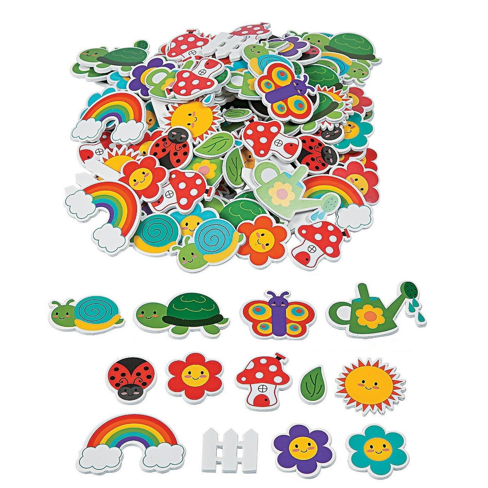 Spring Garden Foam Self-Adhesive Shapes (300 Pieces)