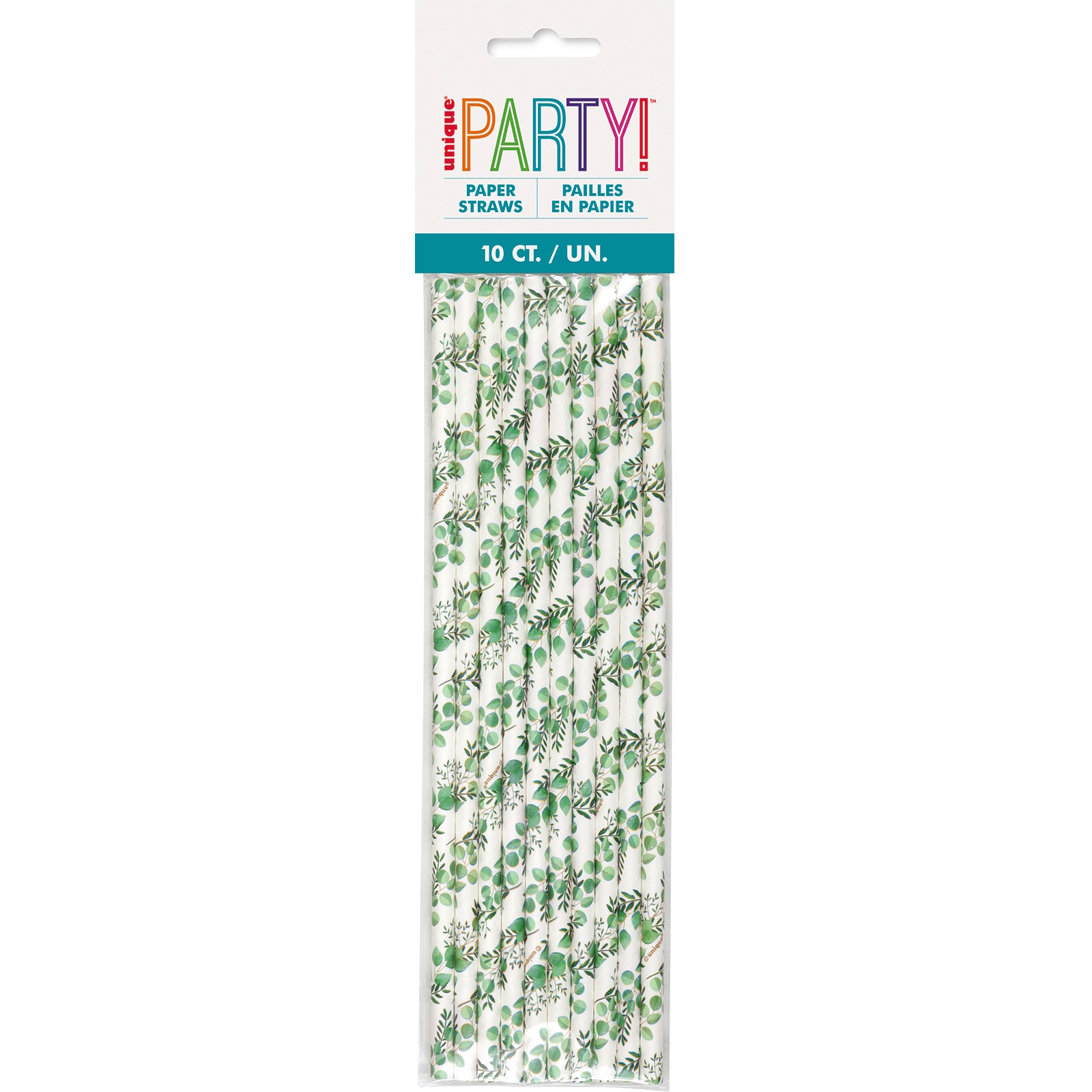 Eucalyptus Greens Paper Straws (Pack of 10)