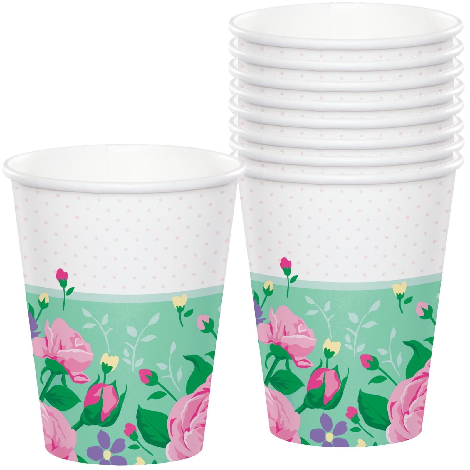 Floral Fairy Sparkle Paper Cups (Pack of 8)
