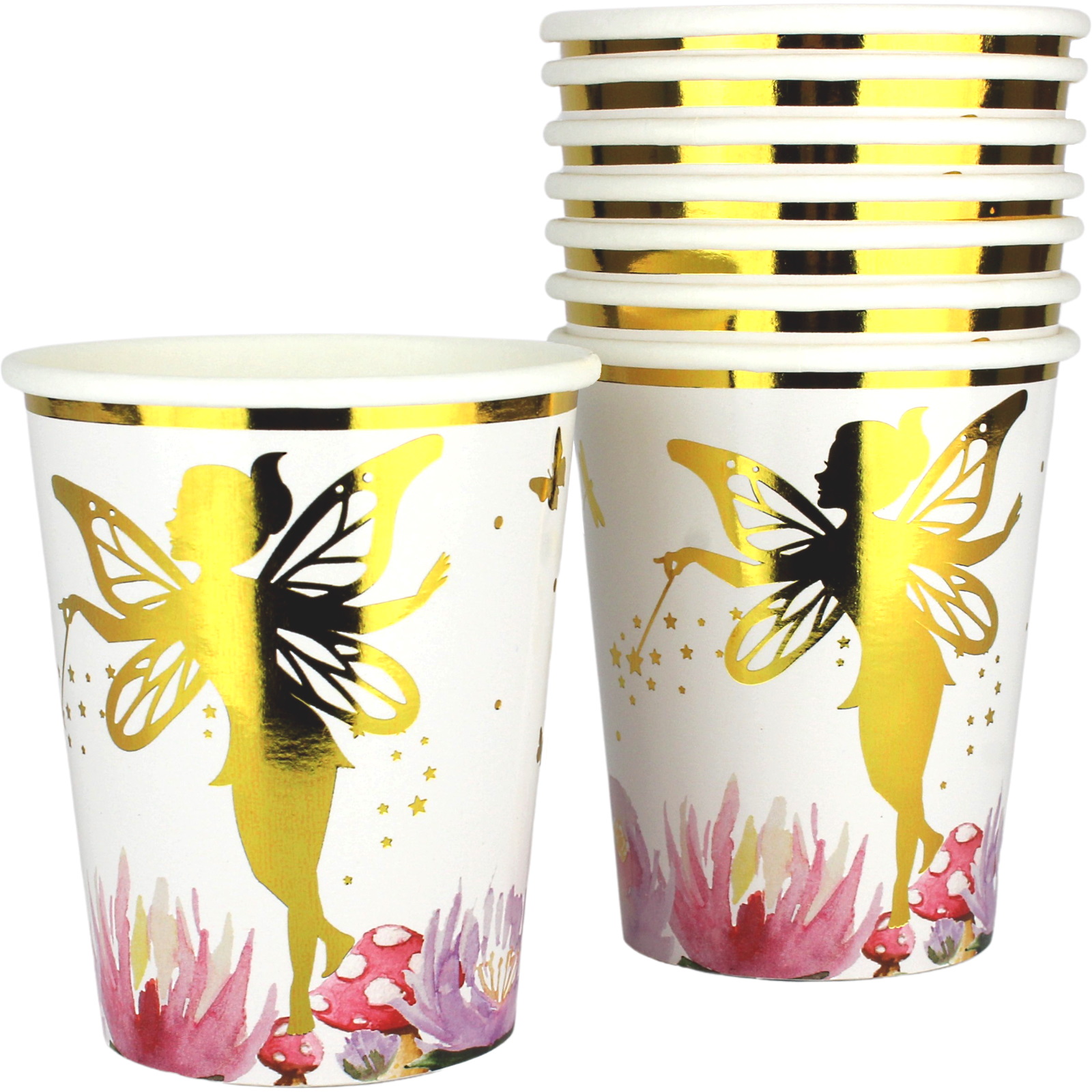 Golden Fairy Paper Cups (Pack of 8)