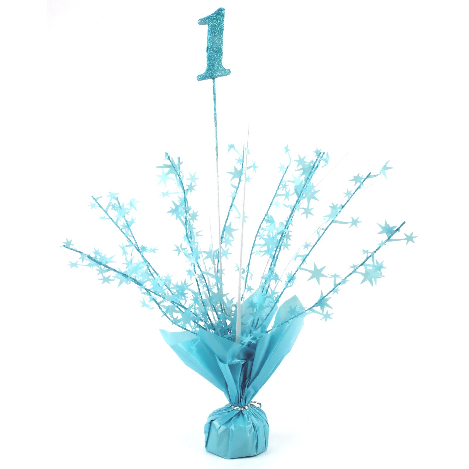 Boys 1st Birthday Balloon Weight Table Centrepiece