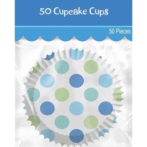 Boys Polka Dot Baking Cups Patty Pans (Pack of 50)