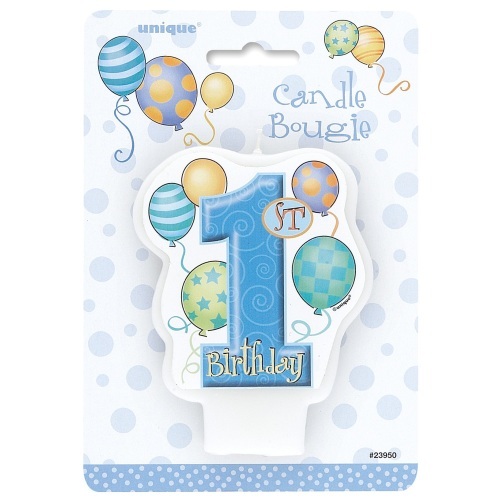 Boys 1st Birthday Candle