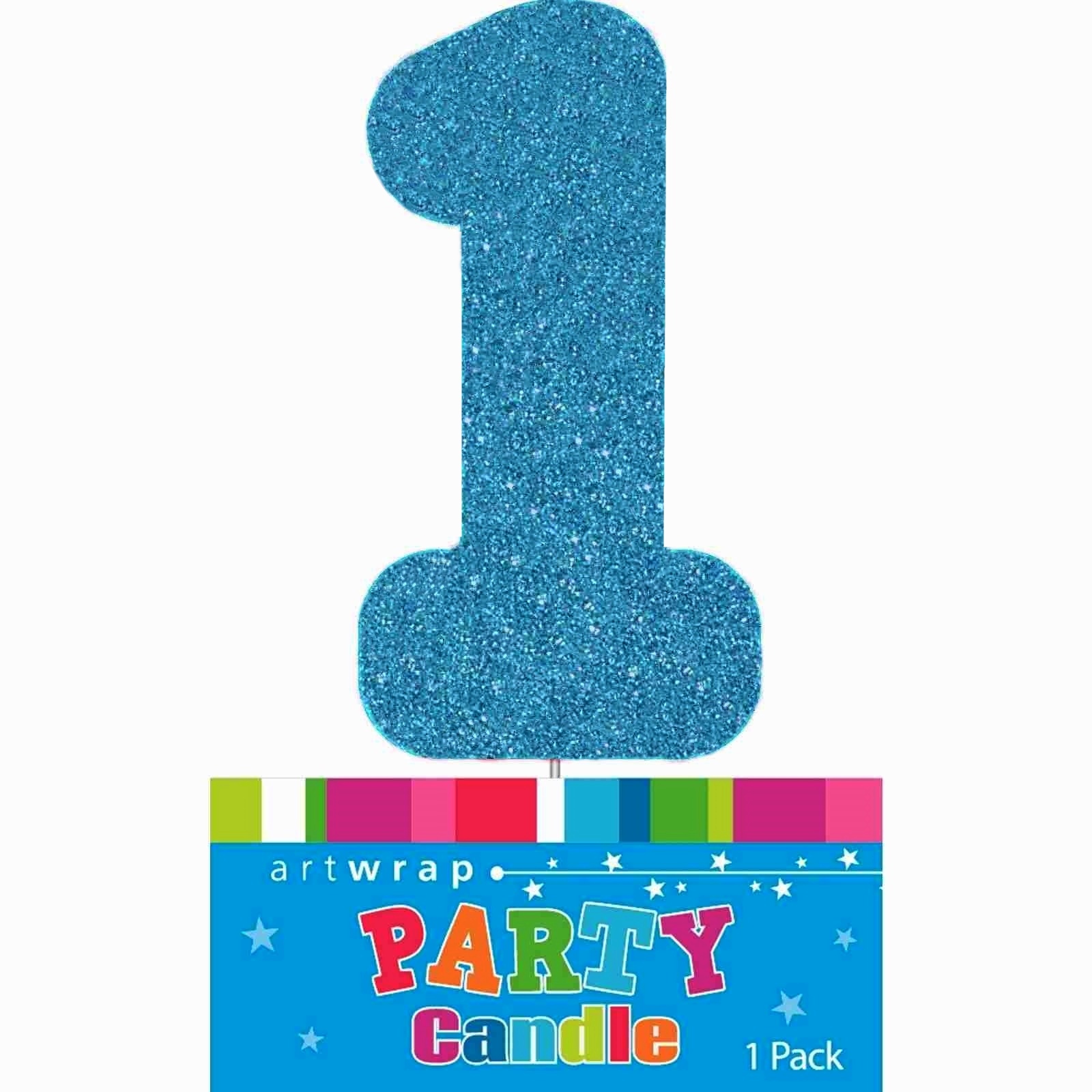 Blue Glitter 1 Candle