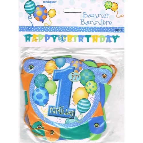 Boys 1st Birthday Happy Birthday Banner