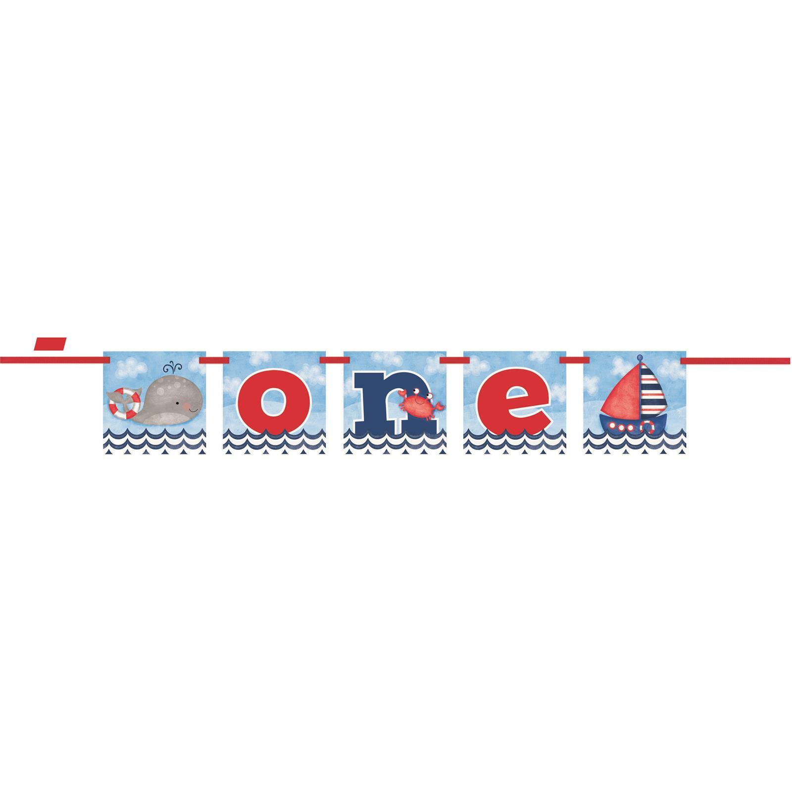 Nautical First Birthday Banner