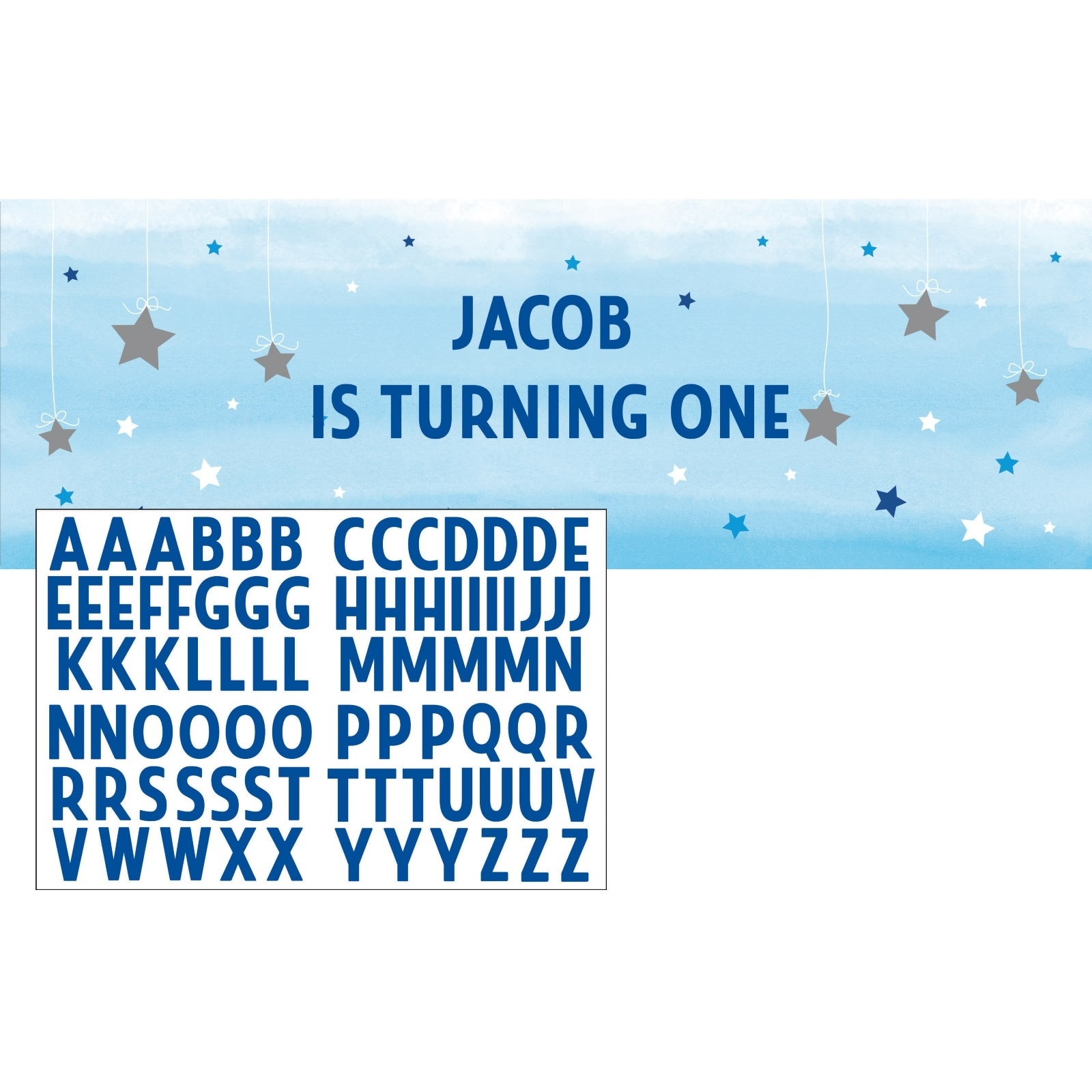 One Little Star Boy Personalized Giant Banner