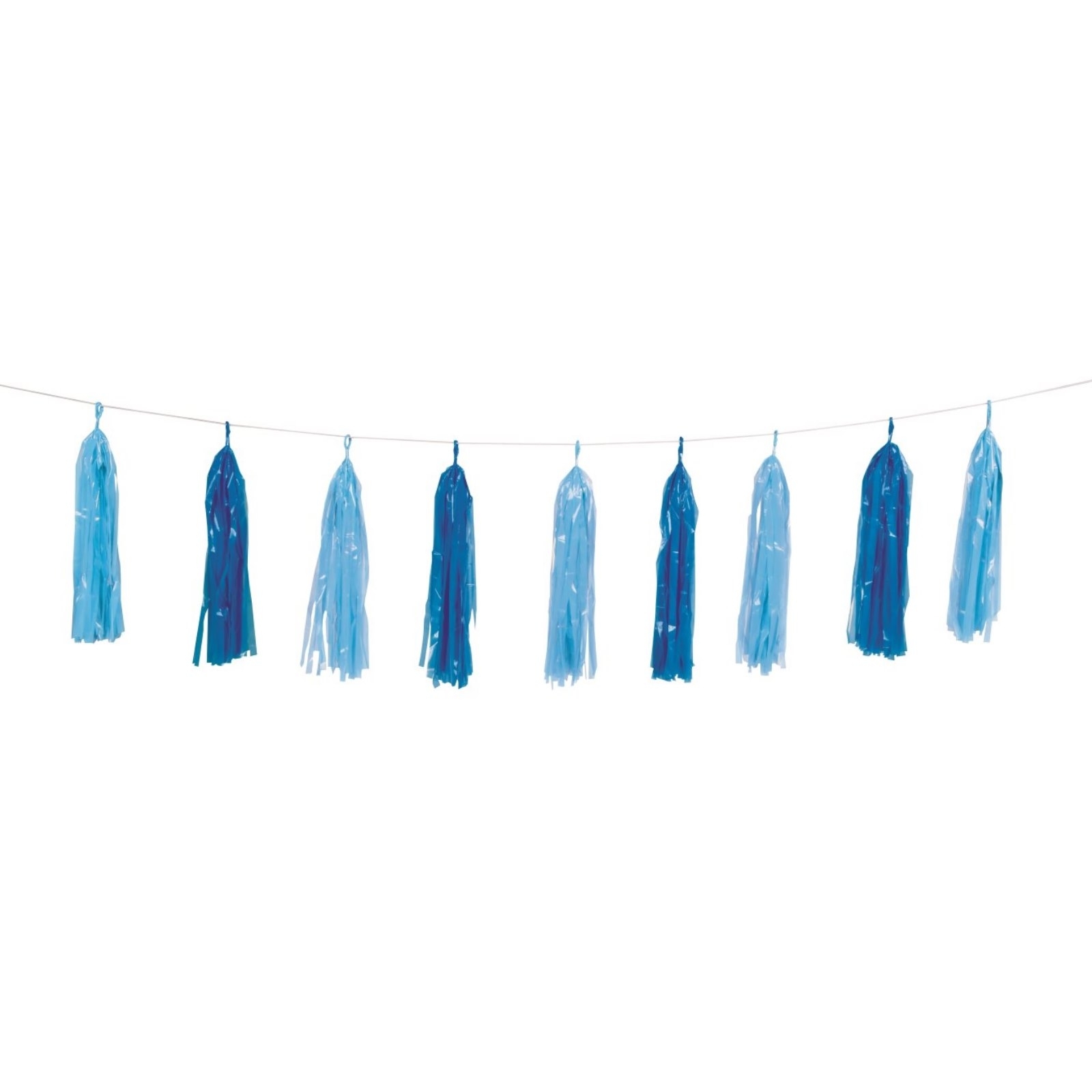 Plastic Blue Tassel Garland Banner