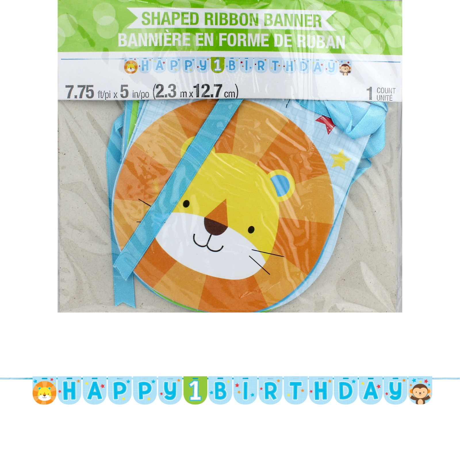 One is Fun Boy Happy Birthday Banner