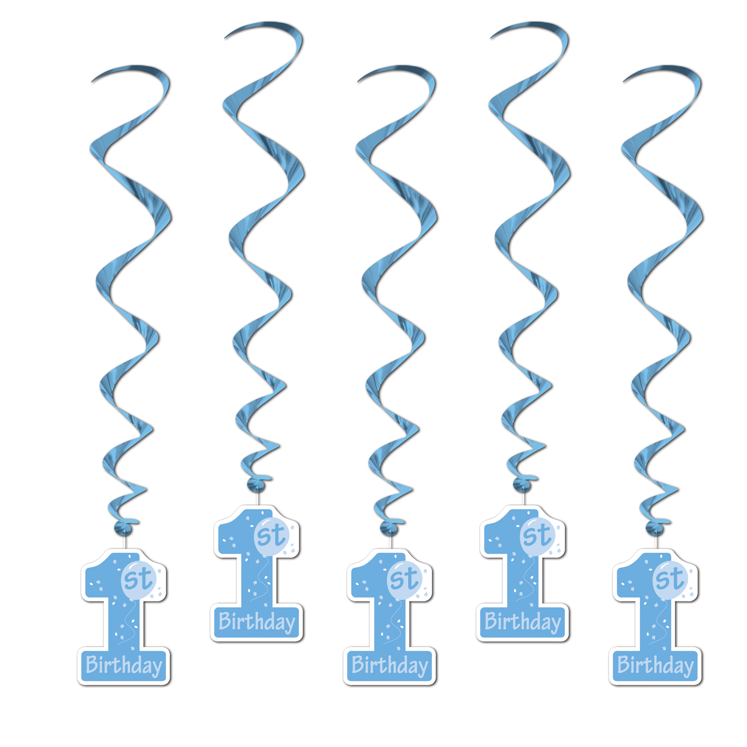 Boys 1st Birthday Whirls (Pack of 5)