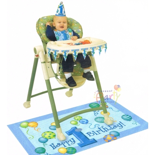 Boys 1st Birthday High Chair Decoration Kit