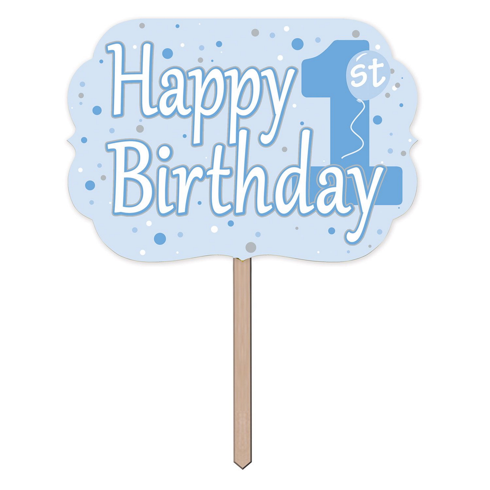 Boys Happy 1st Birthday Yard Sign | 1st Birthday Boy First Birthday