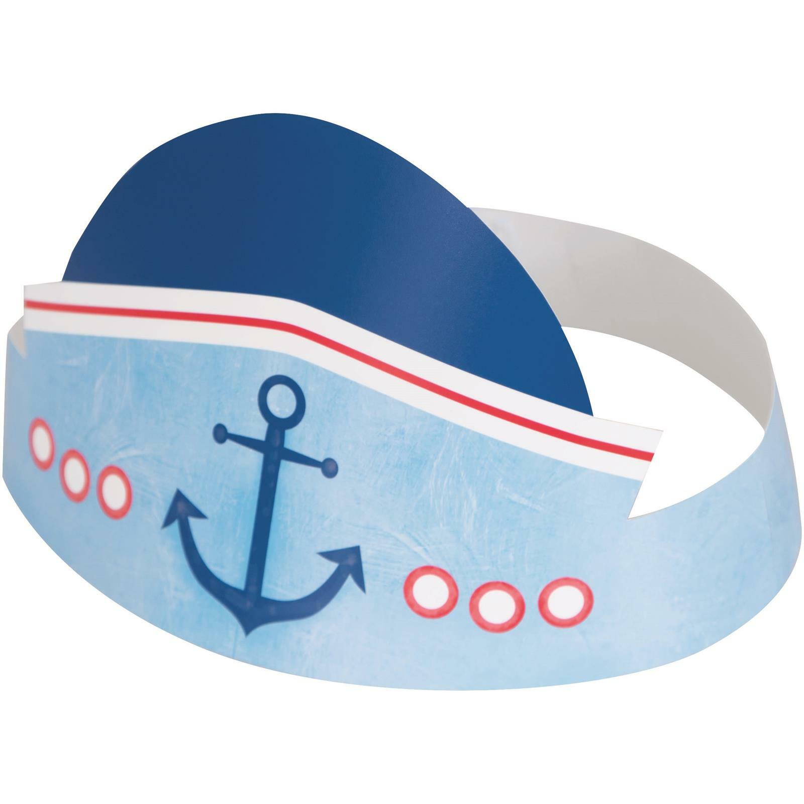 Nautical First Birthday Party Hats (Pack of 6)