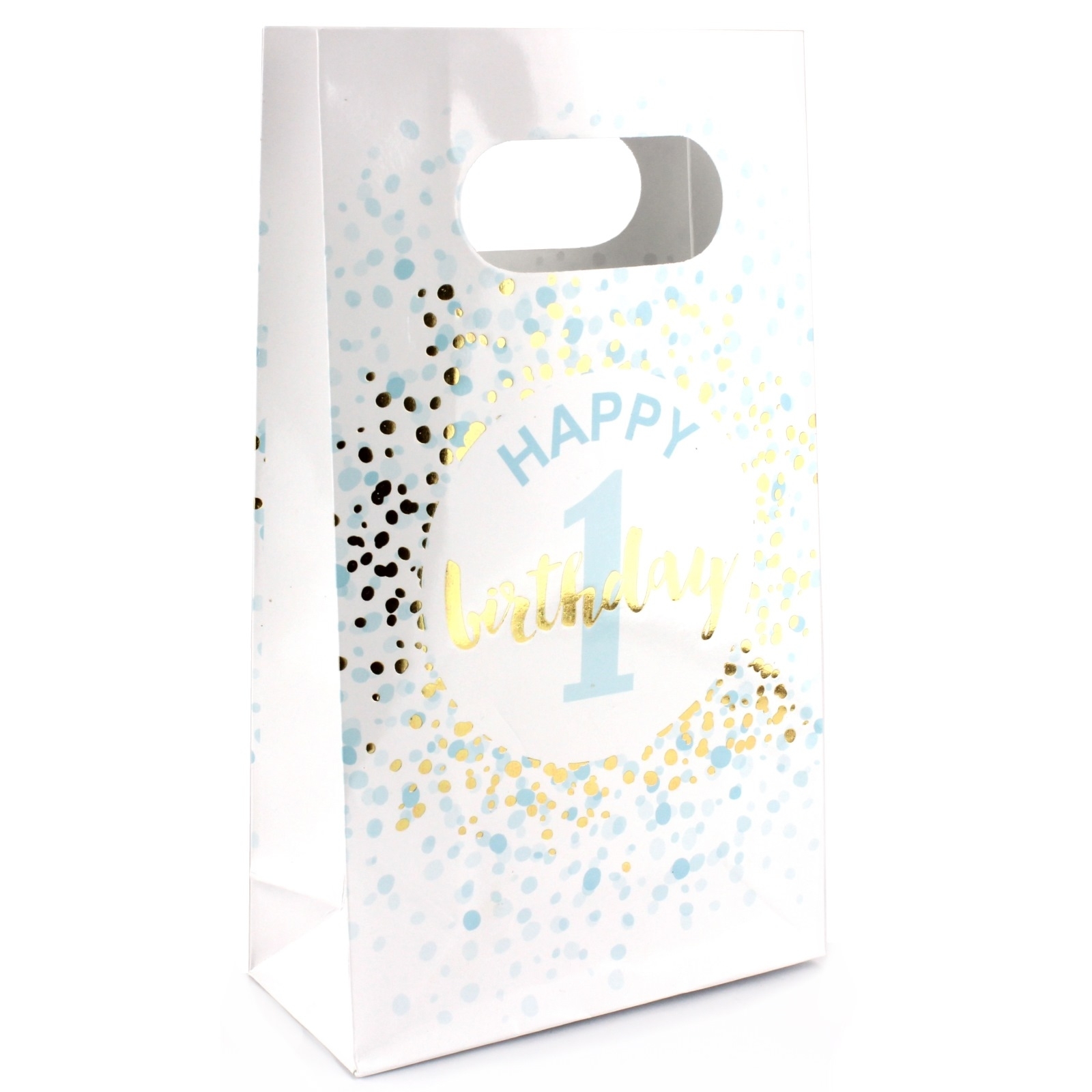 1st Birthday Boy Confetti Paper Treat Bags (Pack of 6)