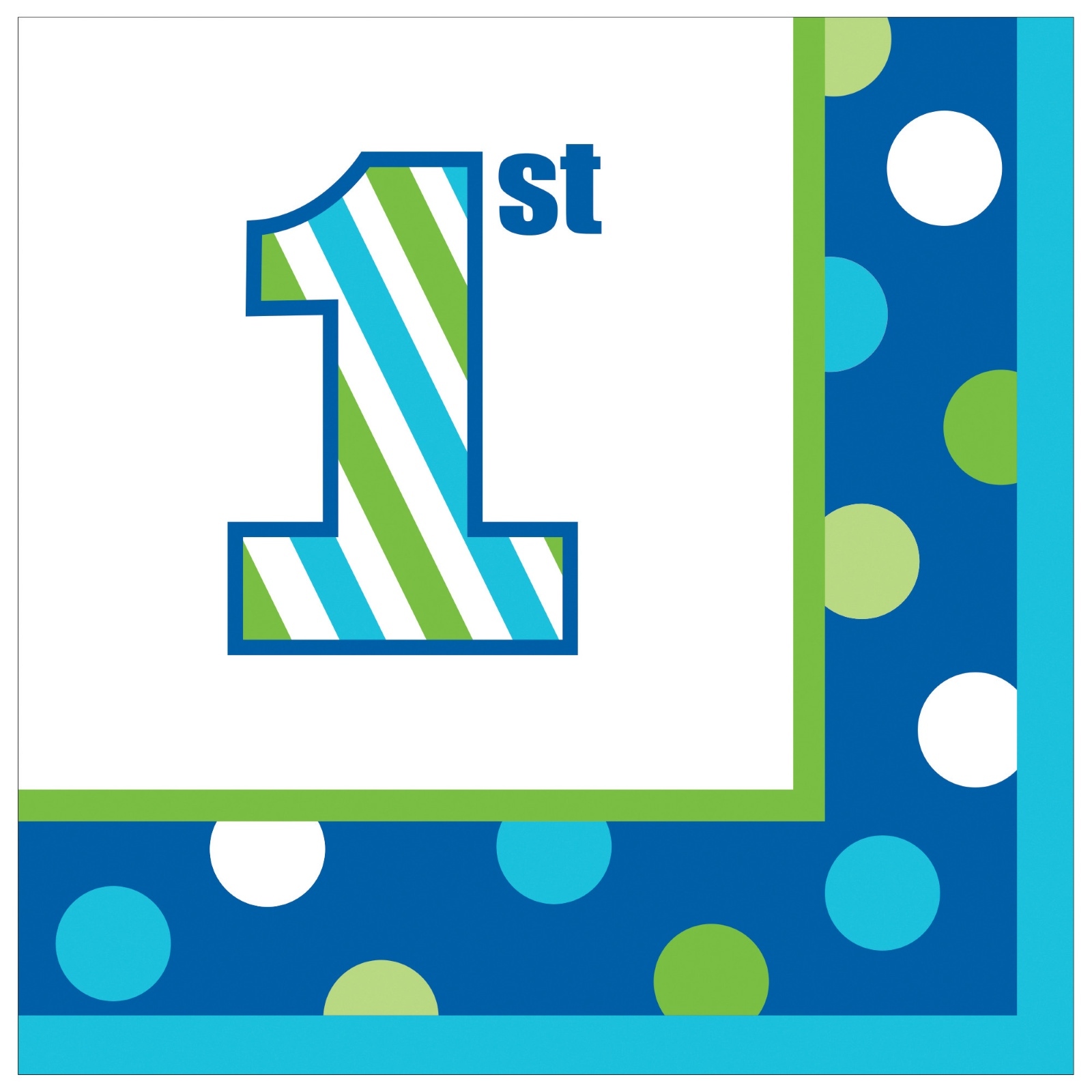 Sweet Stripes Boy Large Napkins (Pack of 16)