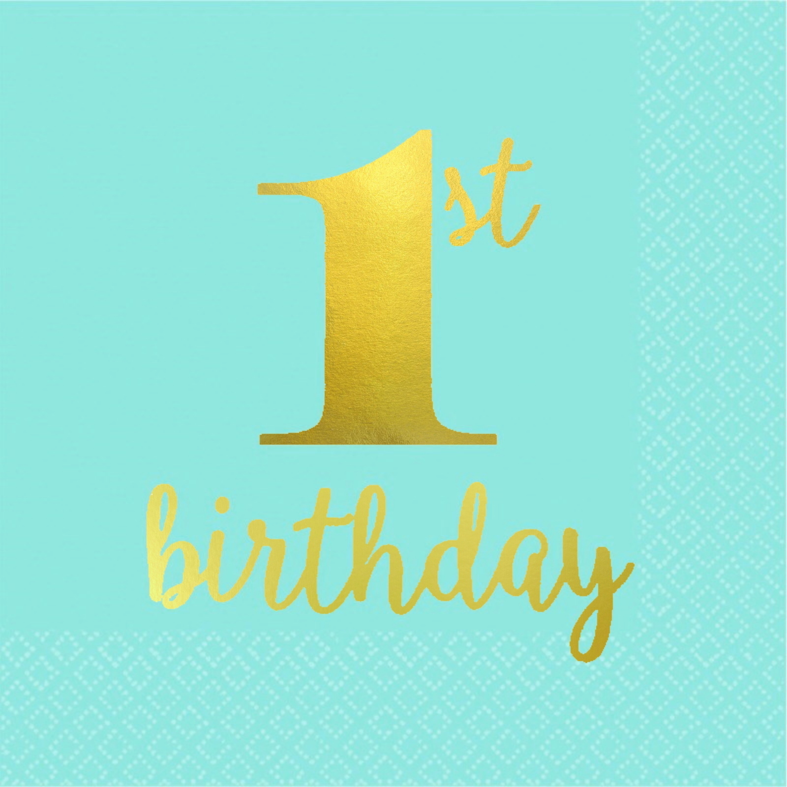 1st Birthday Boy Large Paper Napkins / Serviettes (Pack of 16)