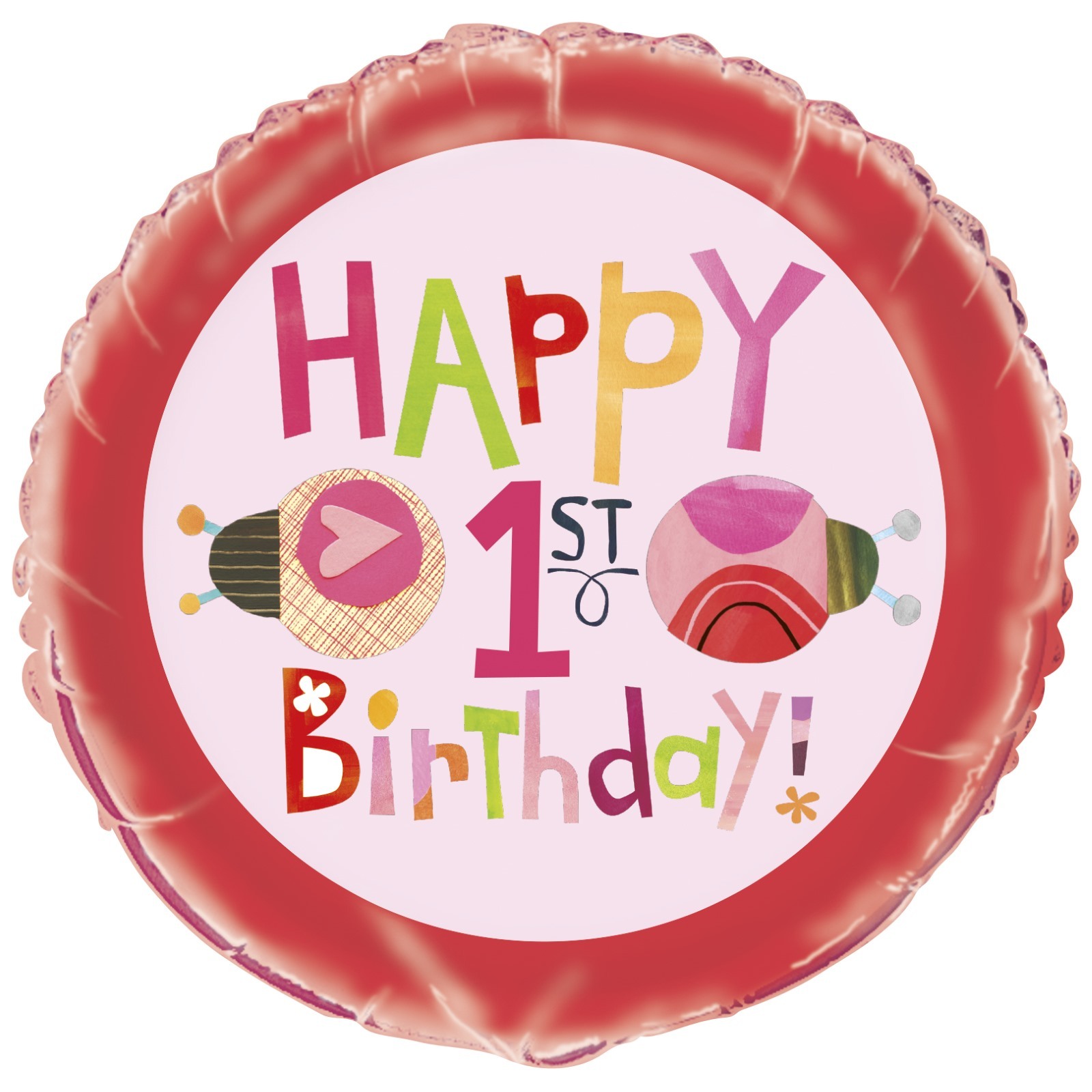 Ladybug 1st Birthday Helium Balloon