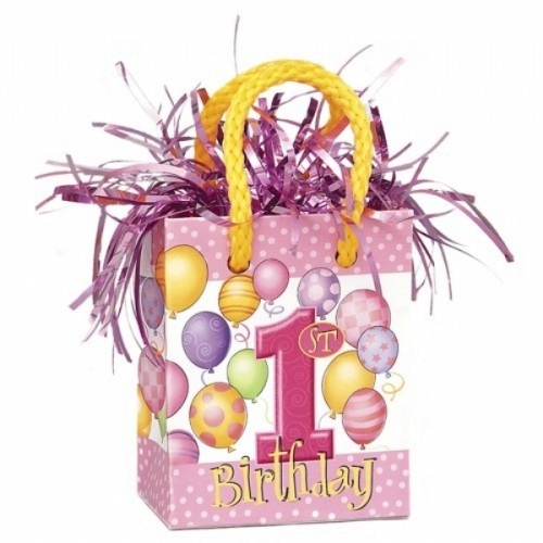 Girls 1st Birthday Balloon Weight