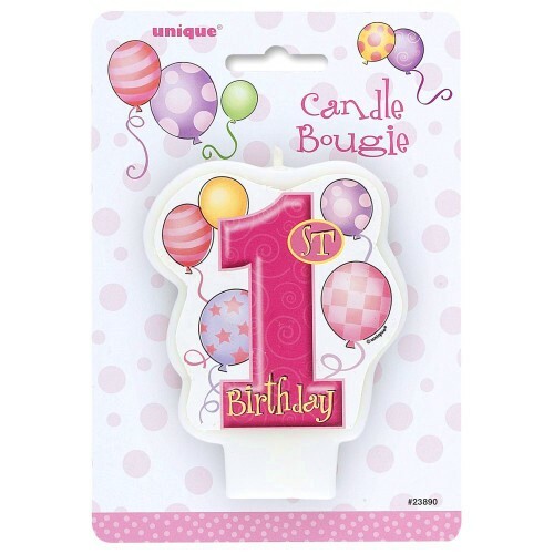 Girls 1st Birthday Candle