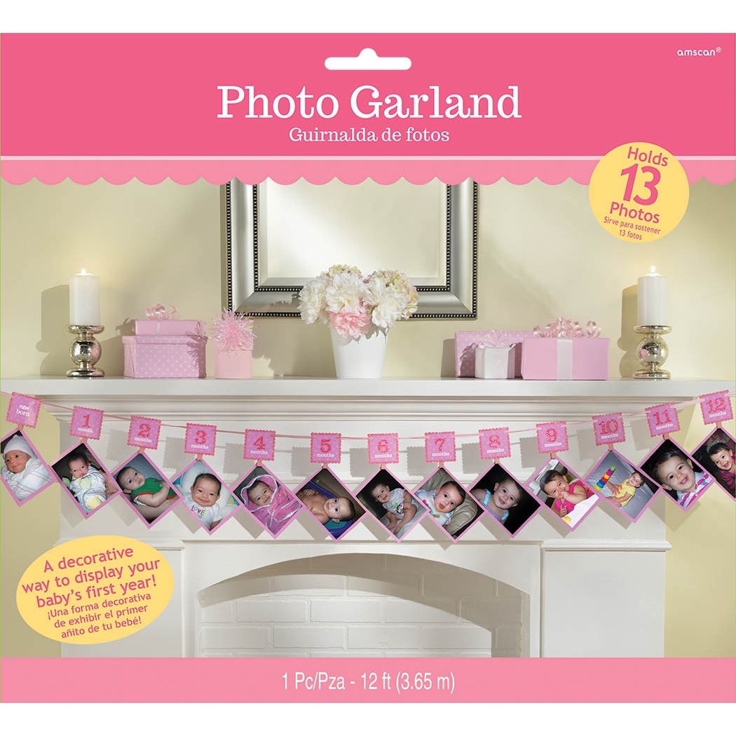 Girls 1st Photo Garland Banner