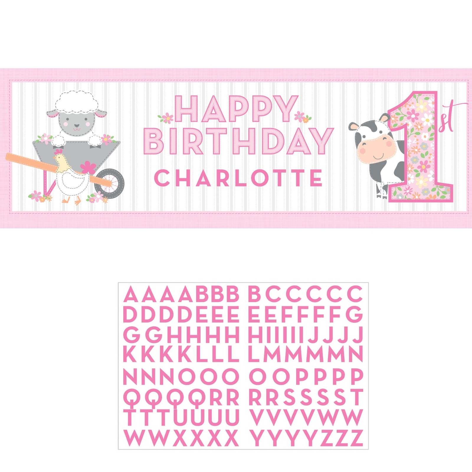 Farmhouse 1st Girl Giant Banner