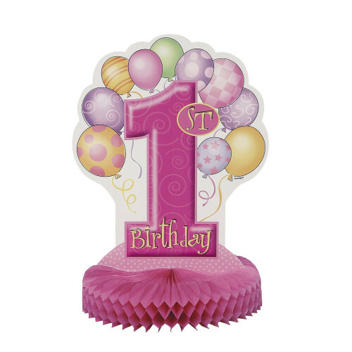 Girls 1st Birthday Party Centrepiece