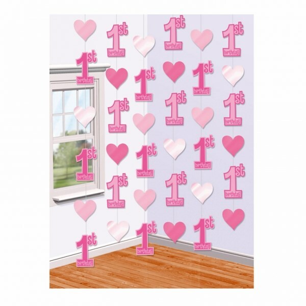 Girls 1st Birthday String Decoration