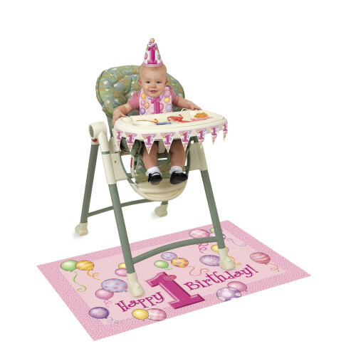 Girls 1st Birthday High Chair Decoration Kit