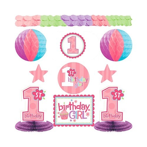 Girls 1st Birthday Decorating Kit