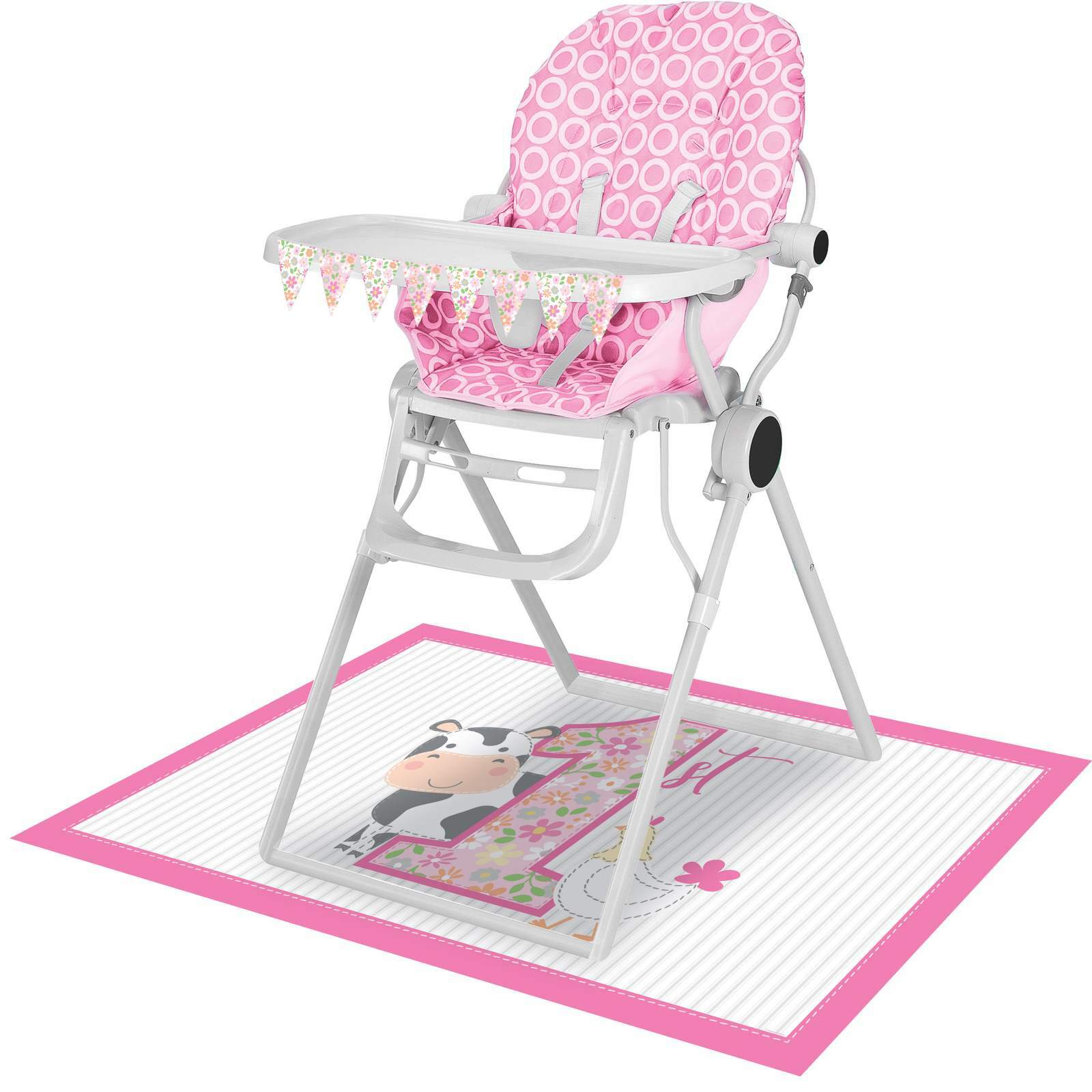 Farmhouse 1st Girl High Chair Decoration Kit