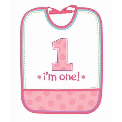 Girls 1st Birthday Bib