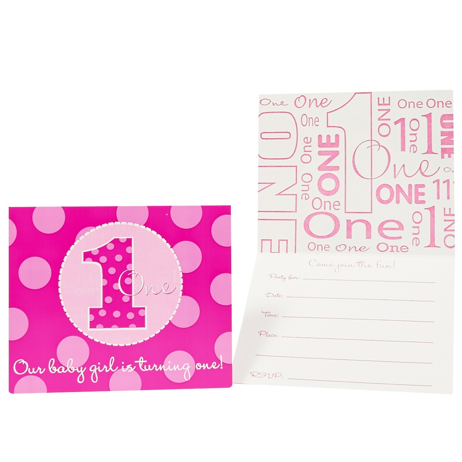 Everything One Girl Party Invitations (Pack of 8)