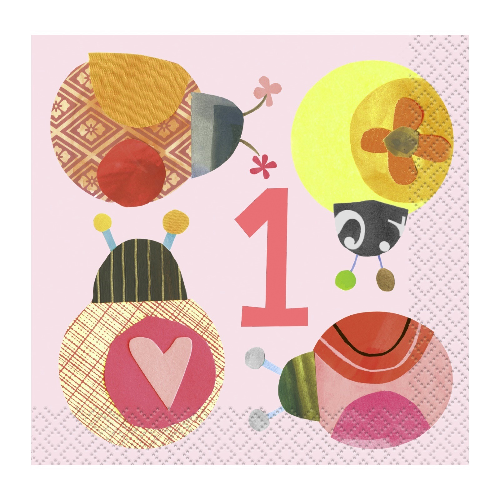 Ladybug 1st Birthday Small Napkins / Serviettes (Pack of 16)