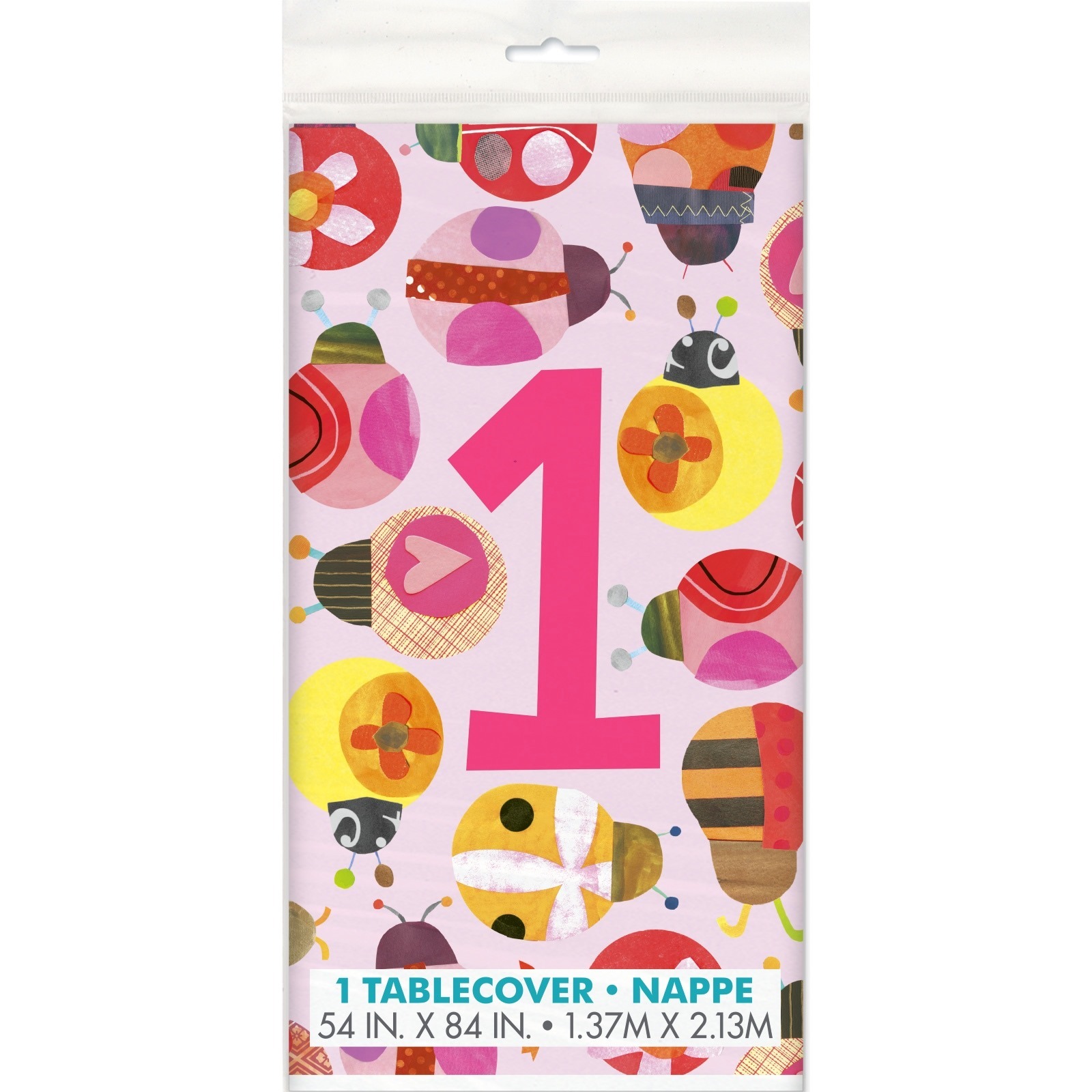 Ladybug 1st Birthday Plastic Tablecloth
