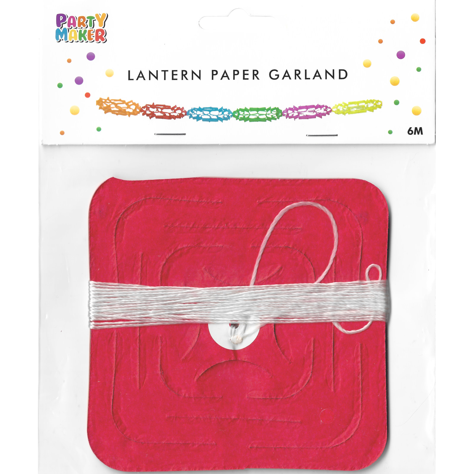 Rainbow Tissue Paper Lantern Garland Banner (6m) Mexican Fiesta