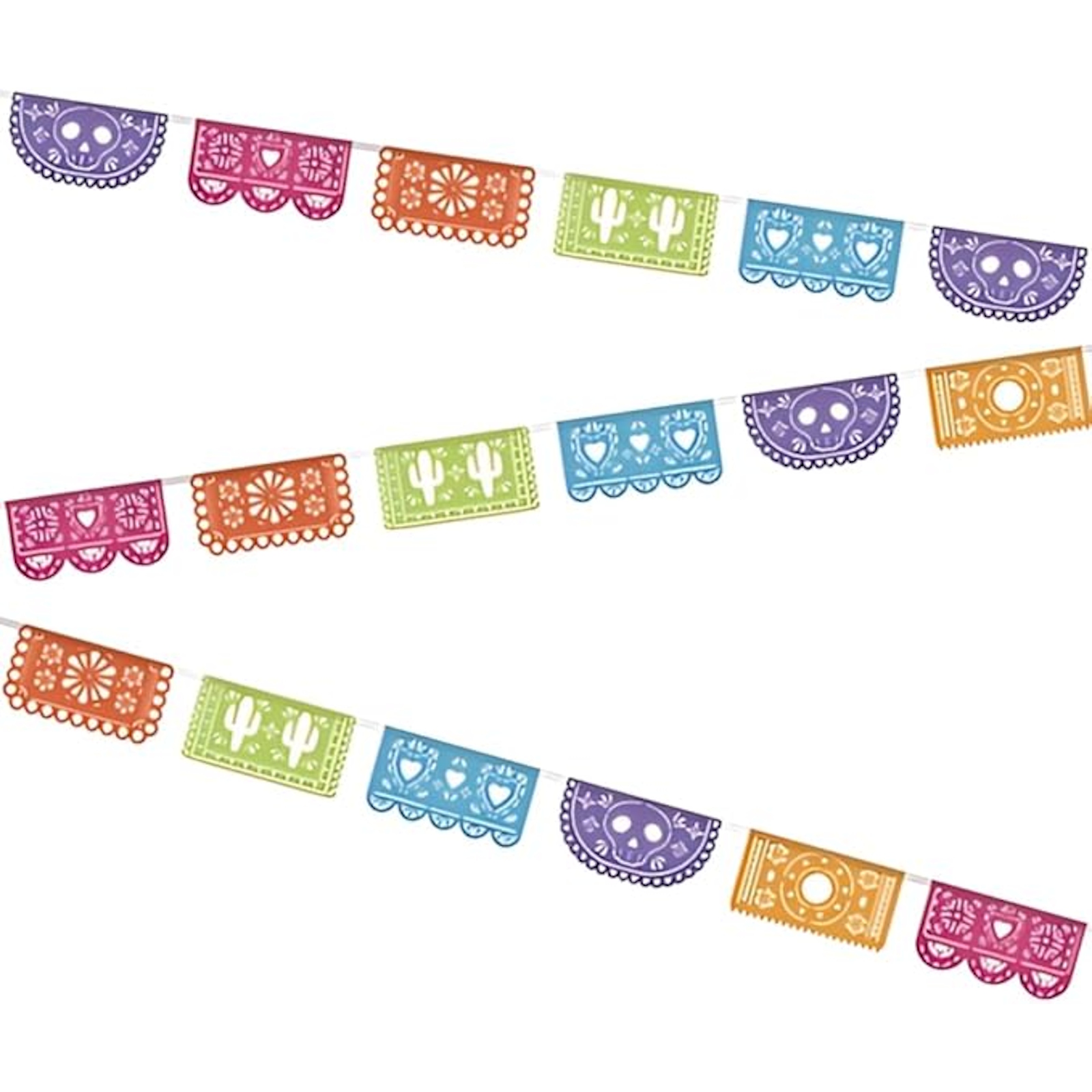 Coloured Picado De Papel Garland Banner 4.57m