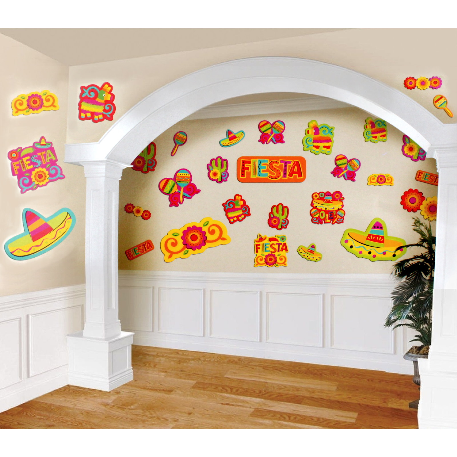Fiesta Cutout Wall Decorations (Pack of 30)