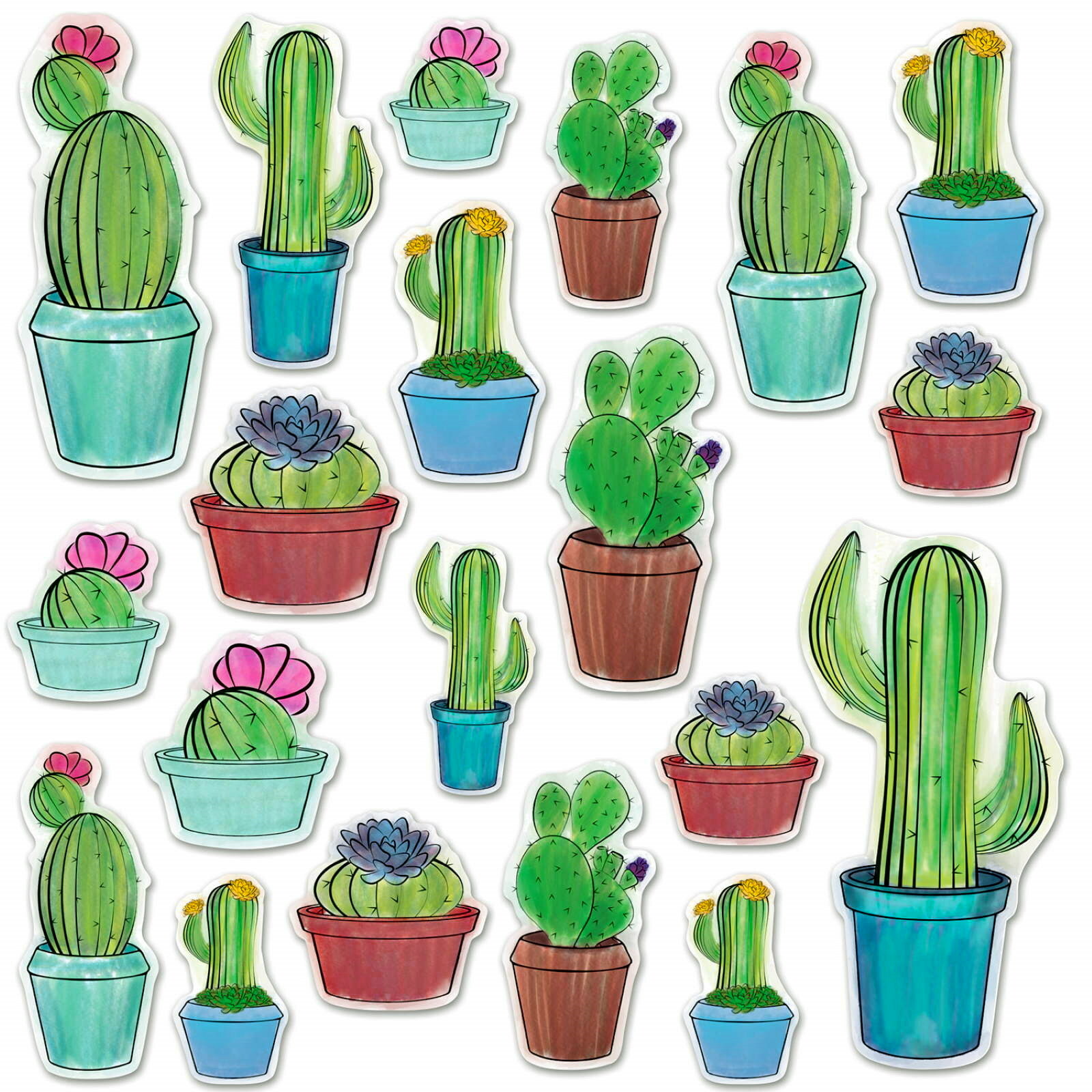 Cactus Cutout Wall Decorations (Pack of 20)