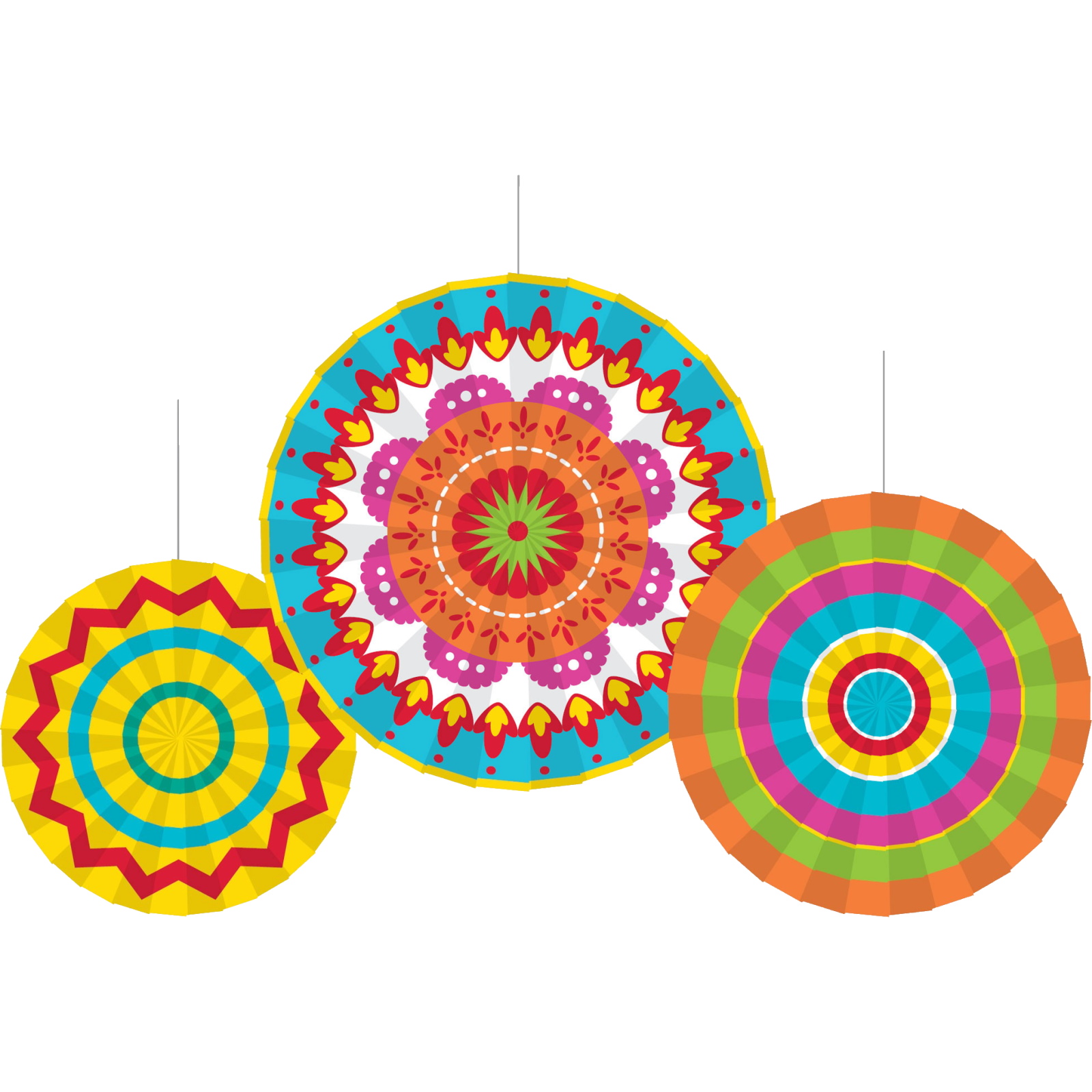 Fiesta Fan Decorating Kit (Pack of 3) 