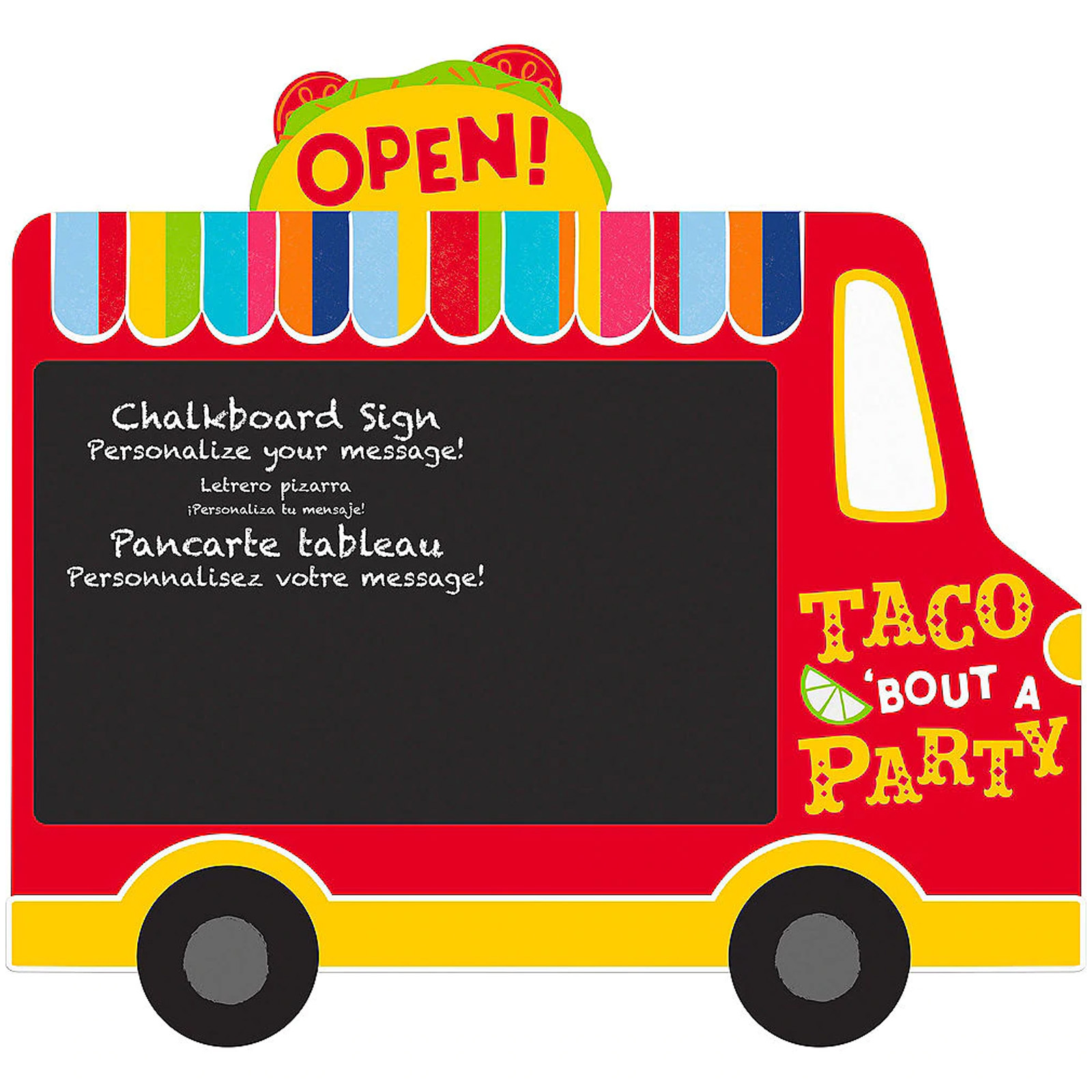 Fiesta Taco Truck Chalkboard Easel Sign