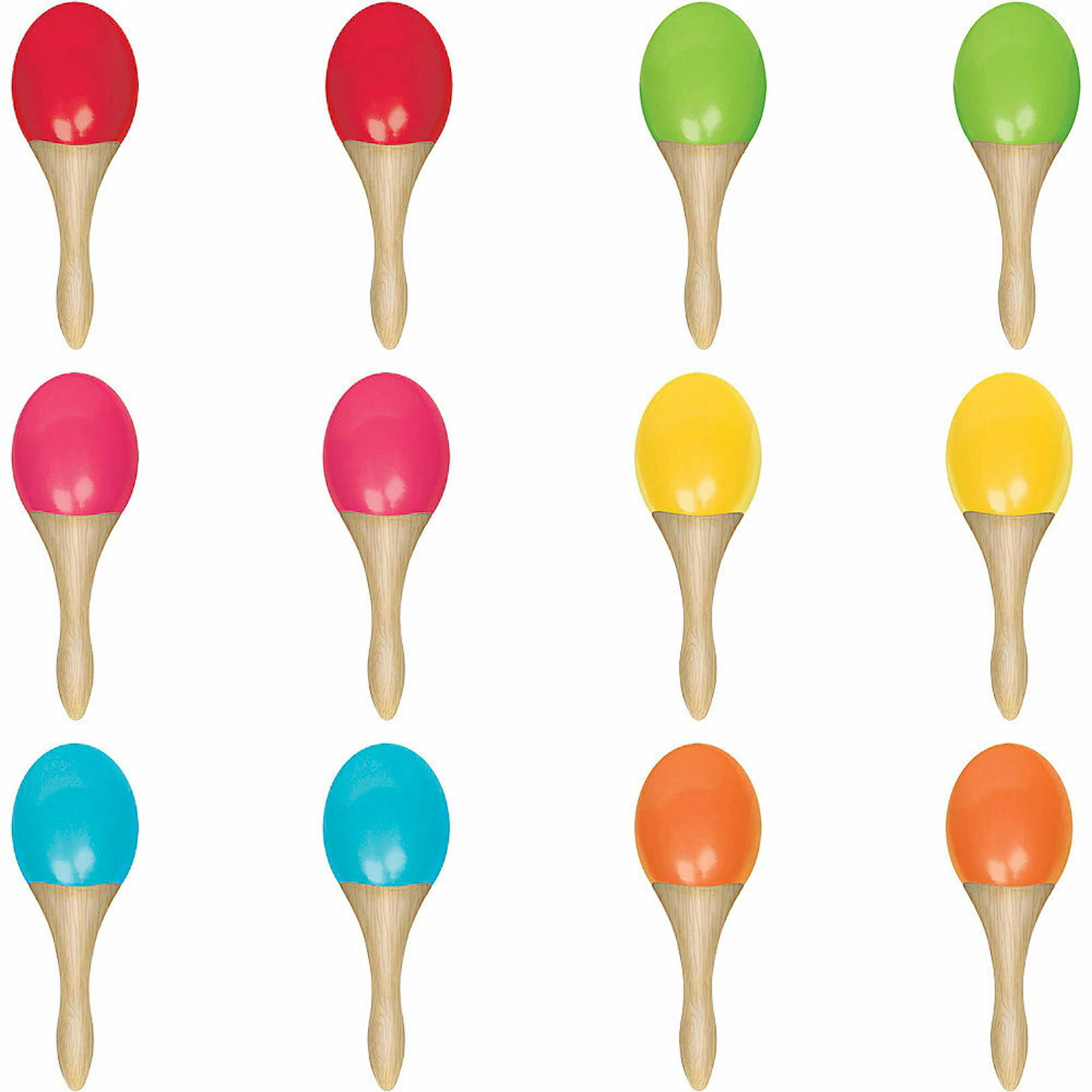 Mini Plastic Maracas (Pack of 12)