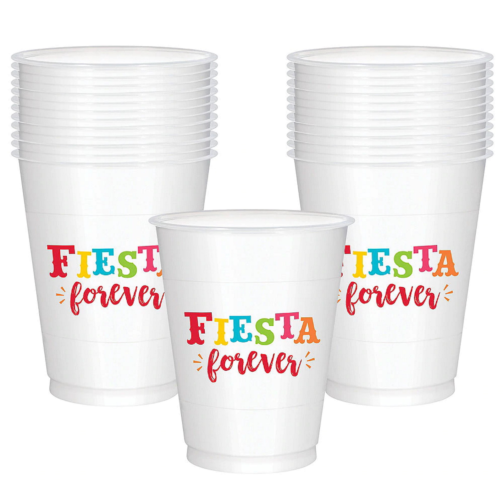 Fiesta Forever Plastic Cups (Pack of 25)