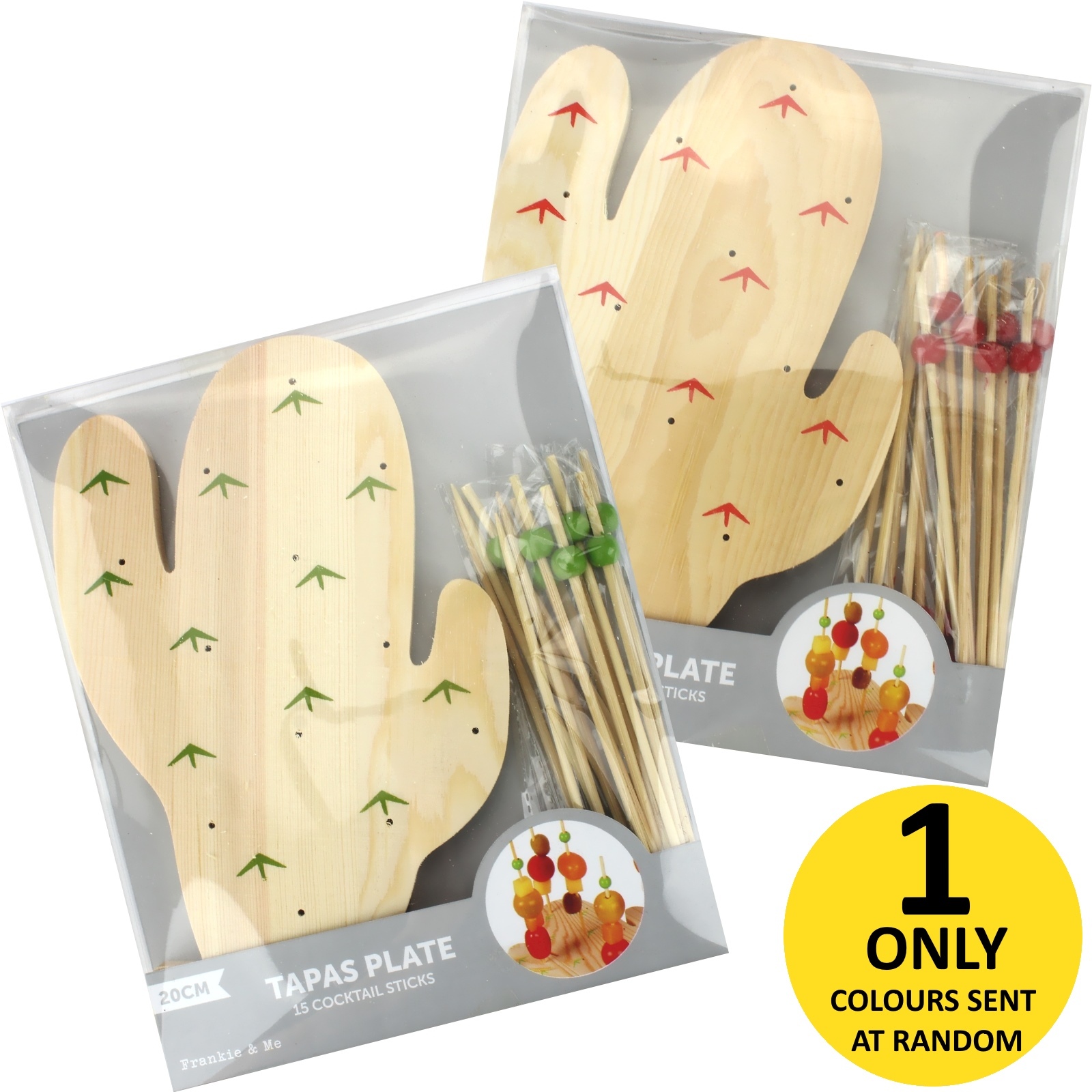 Large Wooden Cactus Tapas Set (15 piece)
