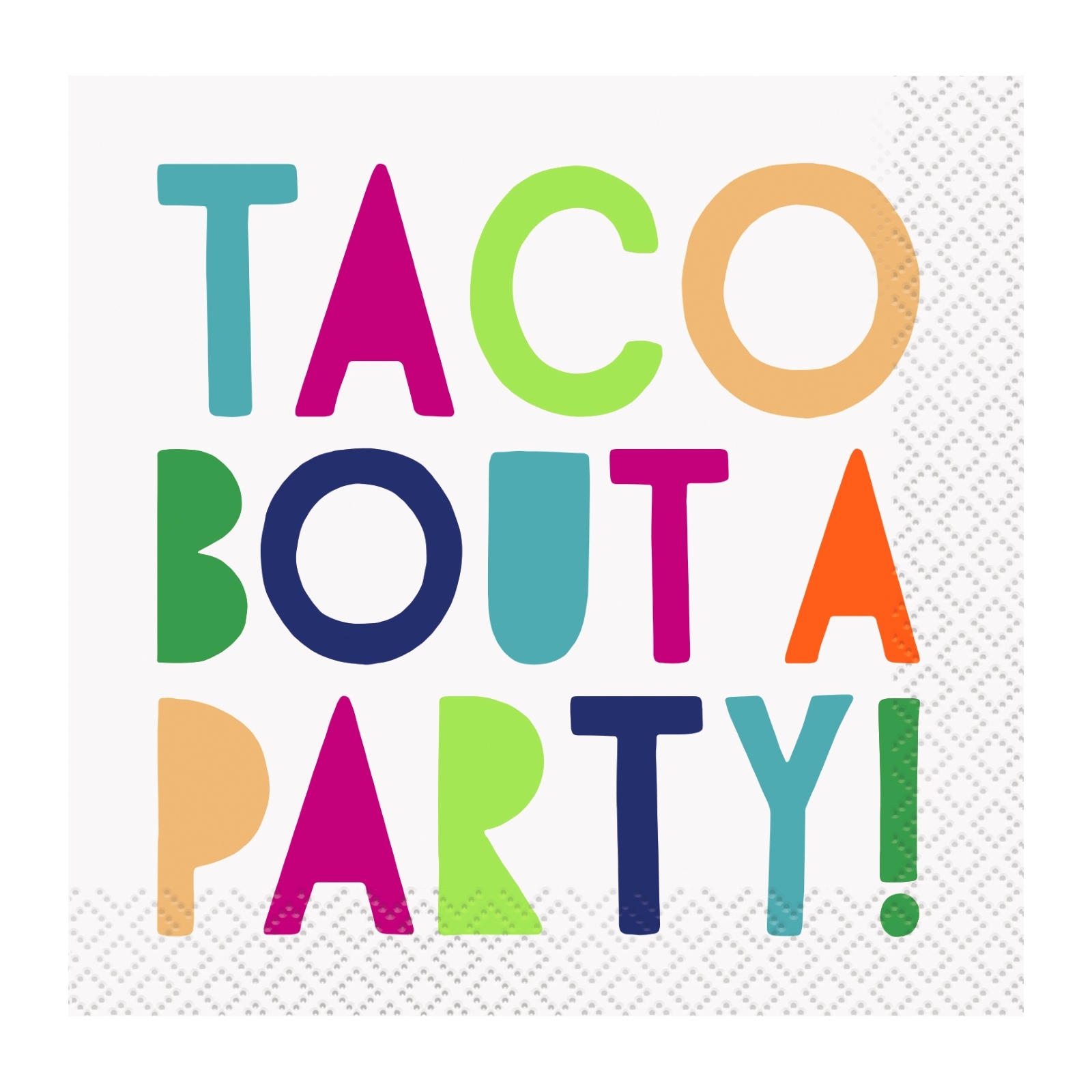 Boho Fiesta Taco Bout A Party Small Napkins / Serviettes (Pack of 16)