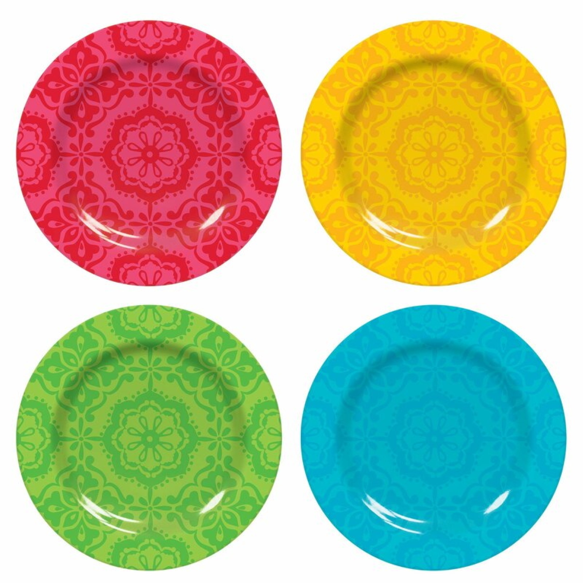 Fiesta Small Plastic Plates (Pack of 4)