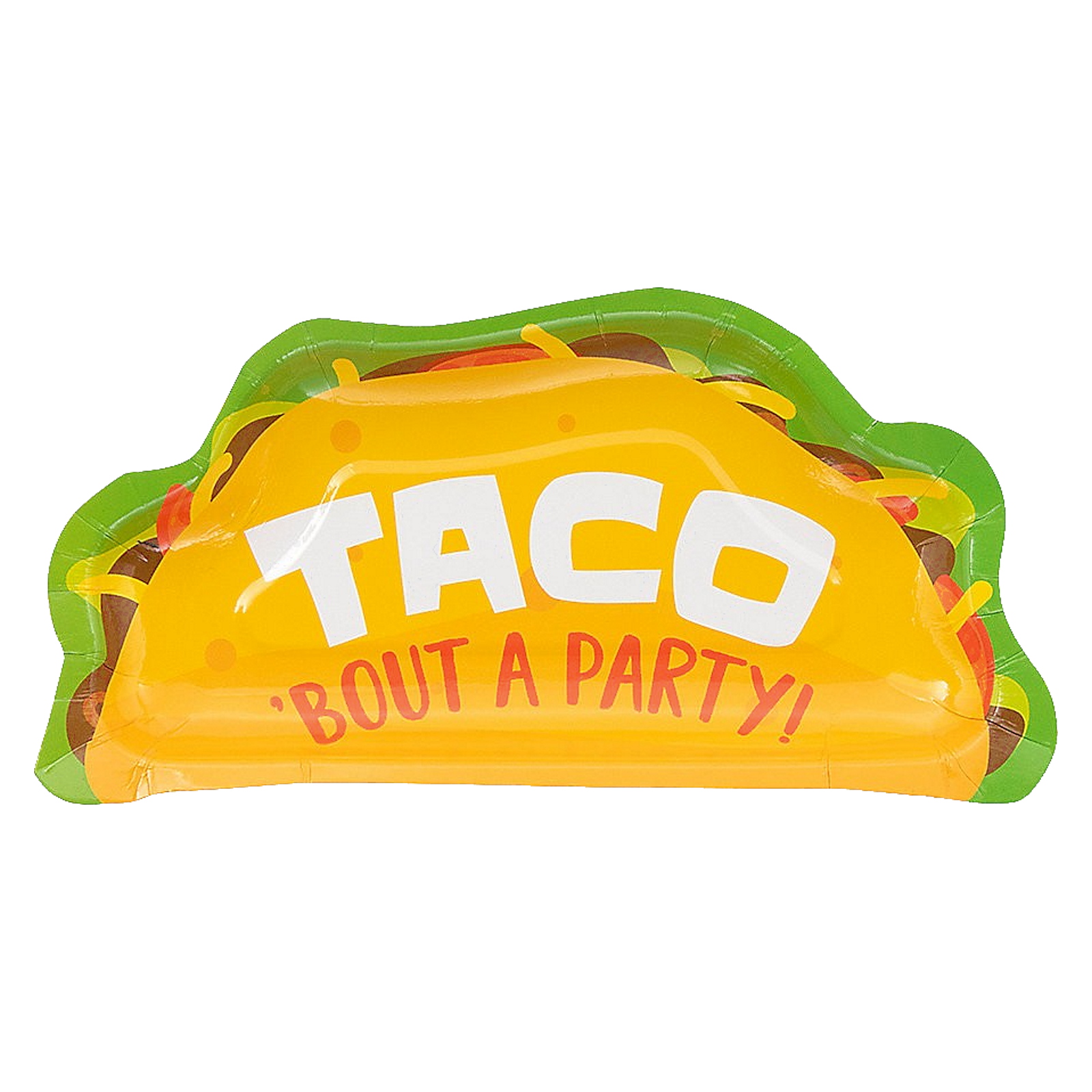 Taco Shaped Paper Plates (Pack of 8)